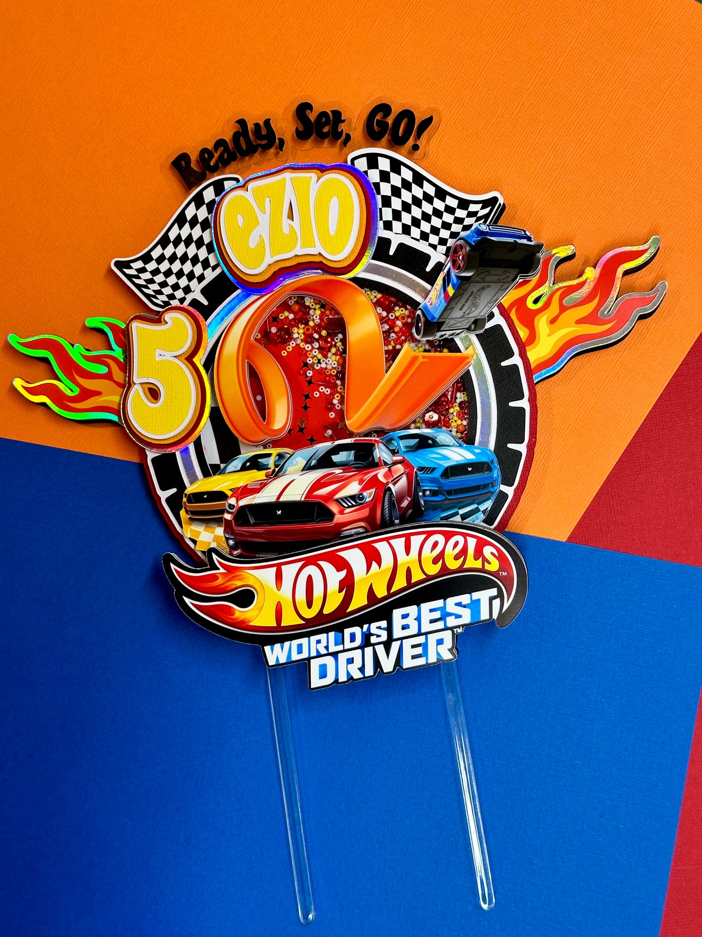 Hot Wheels Theme v1 Cake Topper