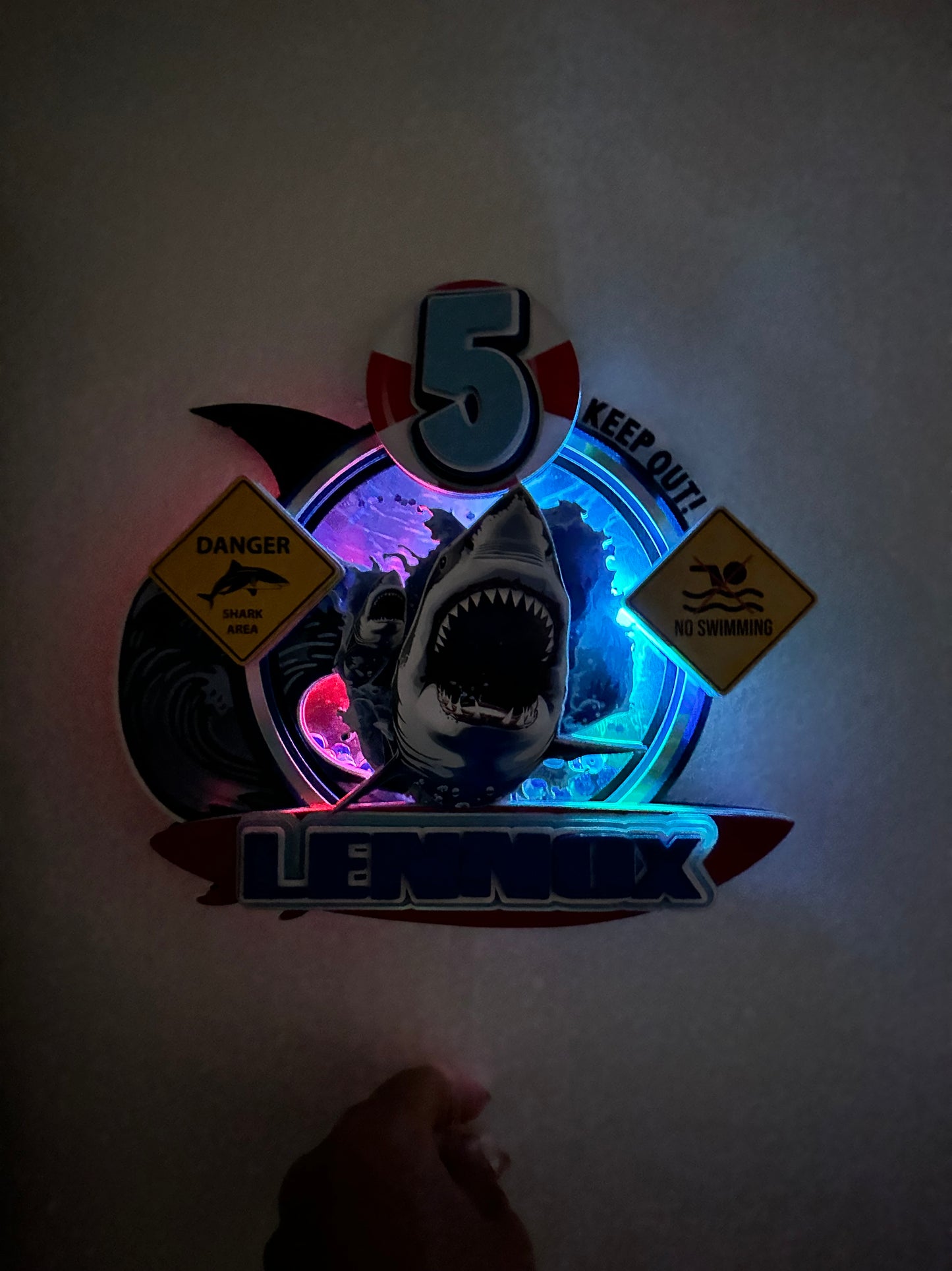 Megalodon Shark Theme Cake Topper