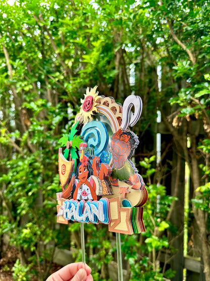 Moana Theme Cake Topper