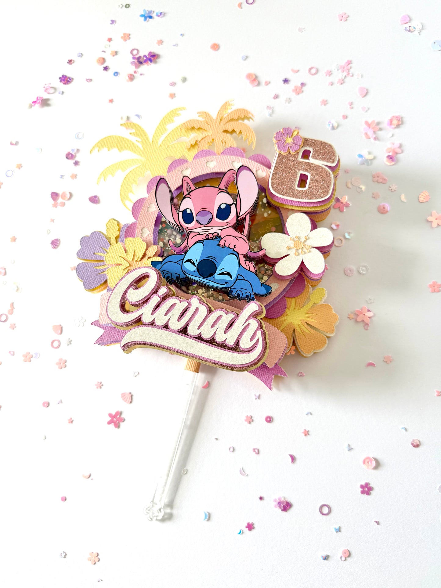 Stitch & Angel Cake Topper