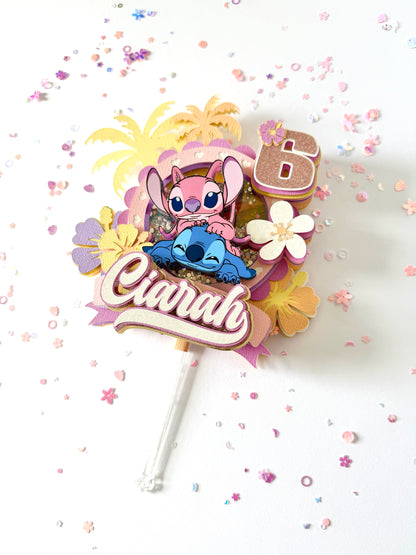 Stitch & Angel Cake Topper