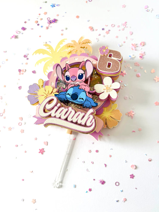 Stitch & Angel Cake Topper