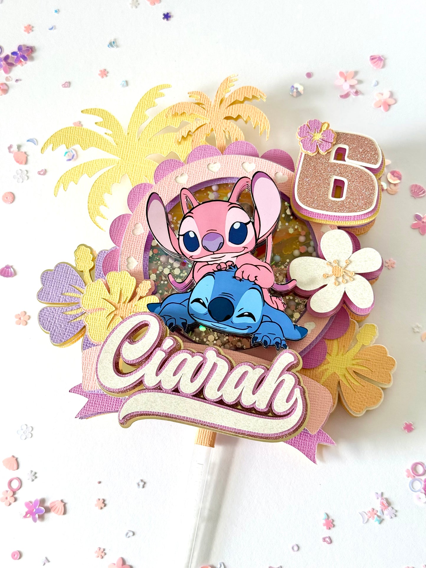 Stitch & Angel Cake Topper