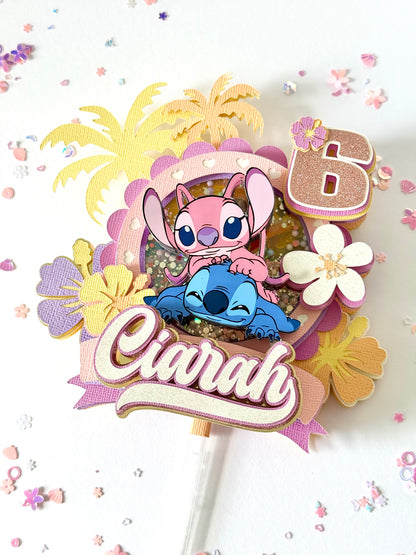 Stitch & Angel Cake Topper