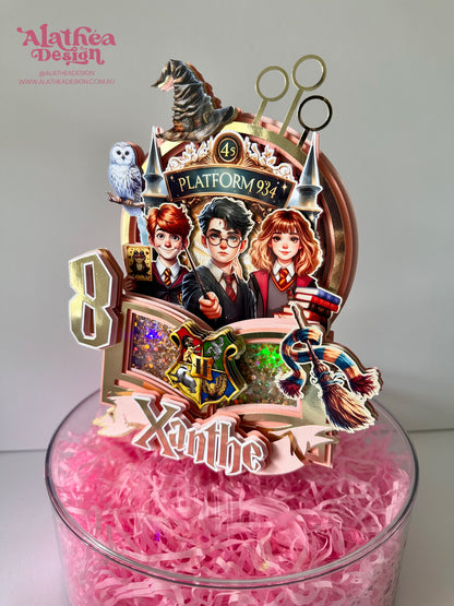 Wizard School Theme Cake Topper