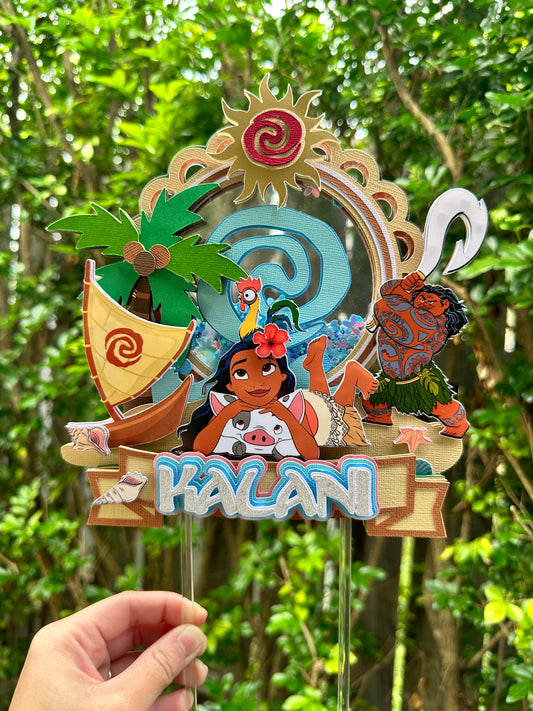Moana Theme Cake Topper