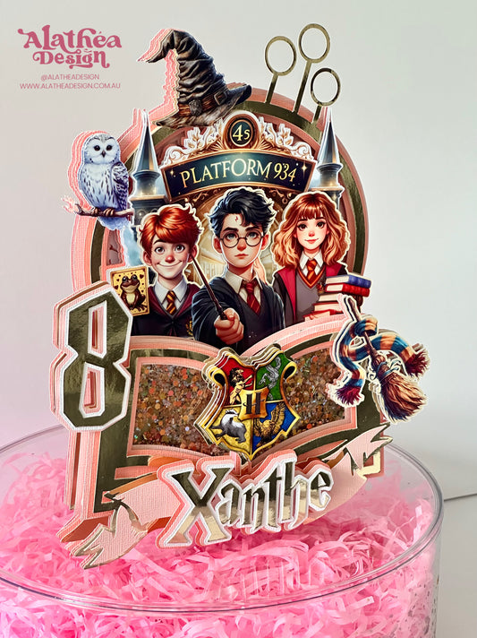 Wizard School Theme Cake Topper