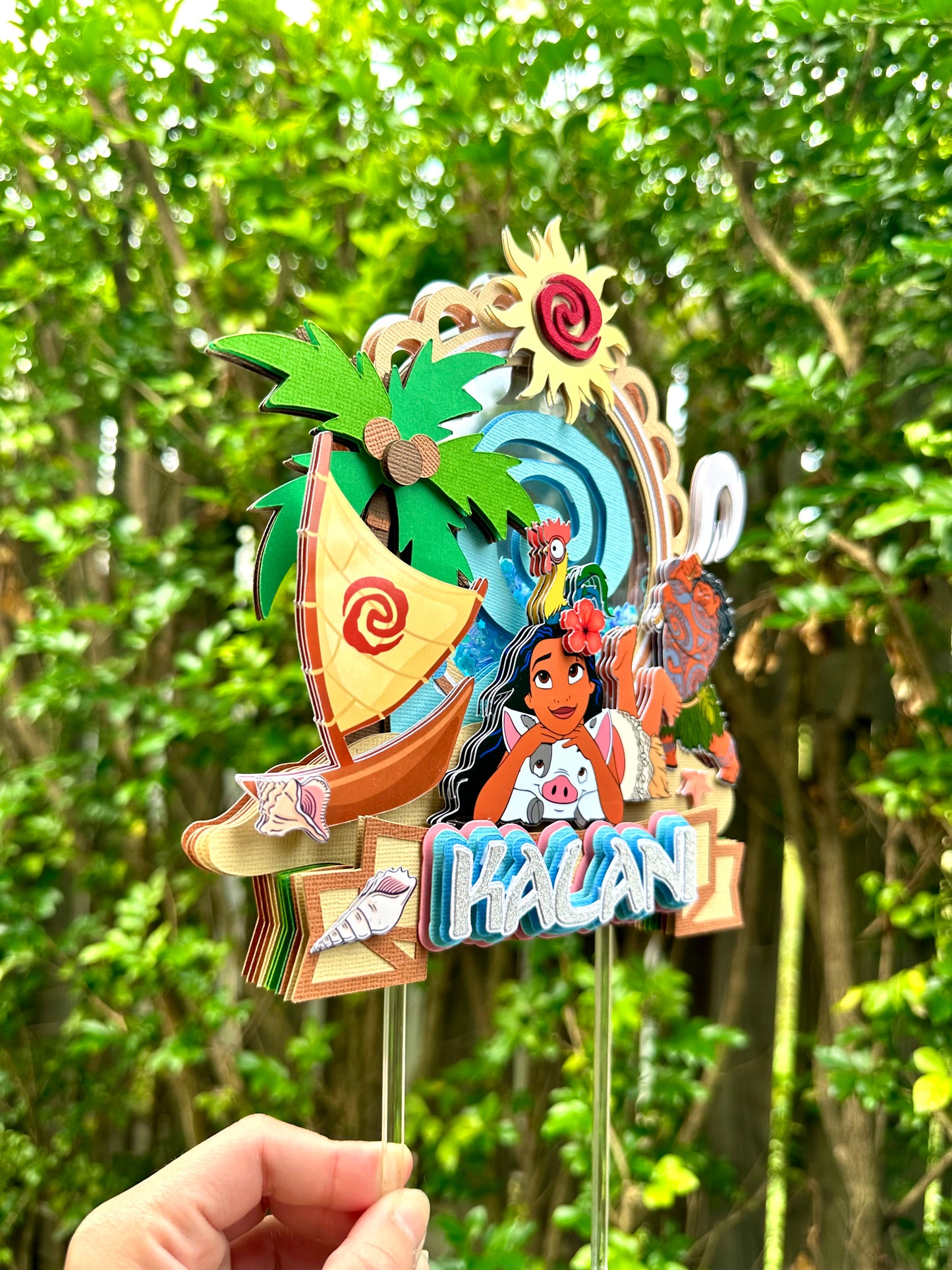 Moana Theme Cake Topper