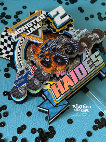 Monster Jam Cake Topper