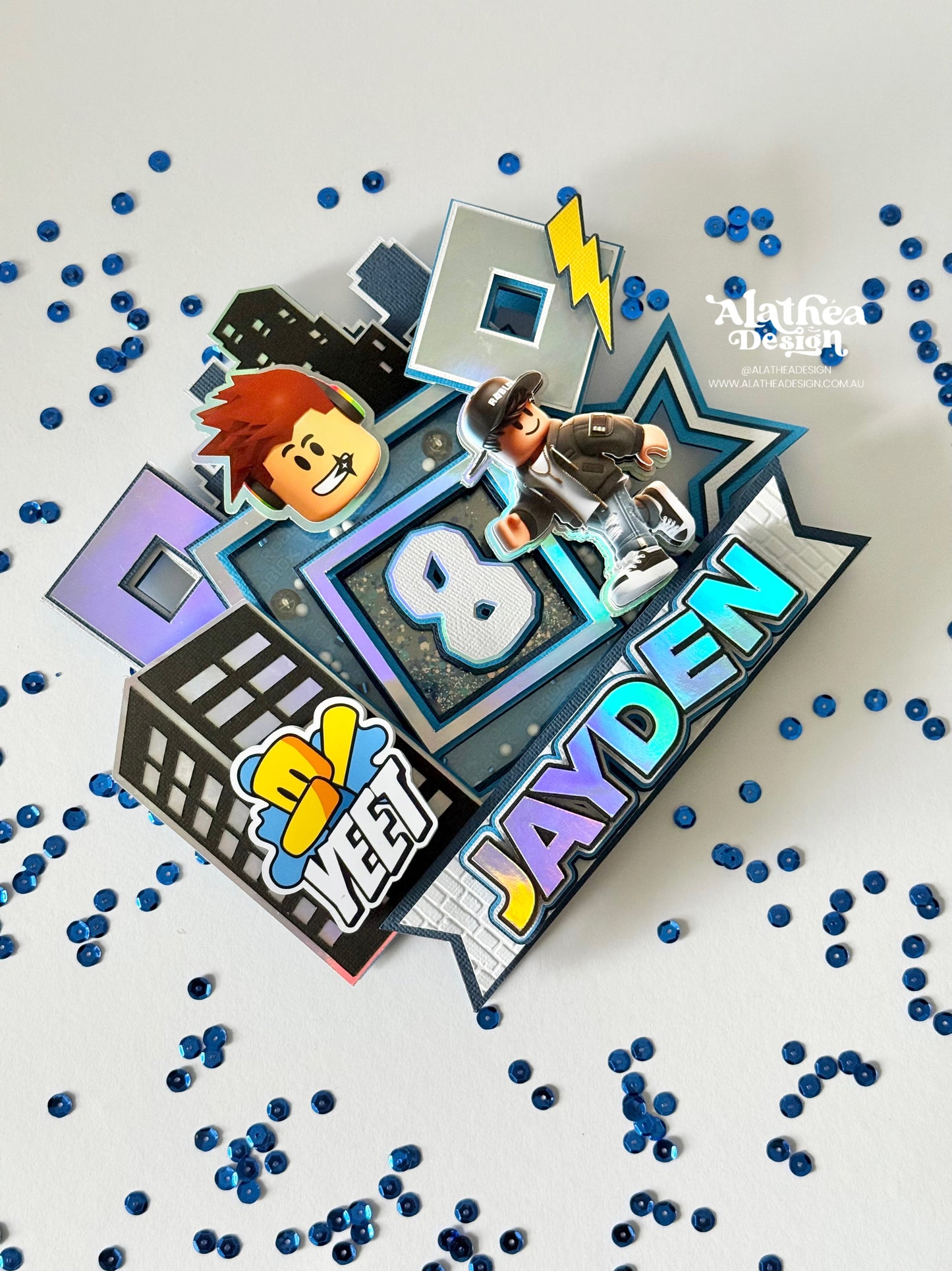 Roblox Boys Theme Cake Topper