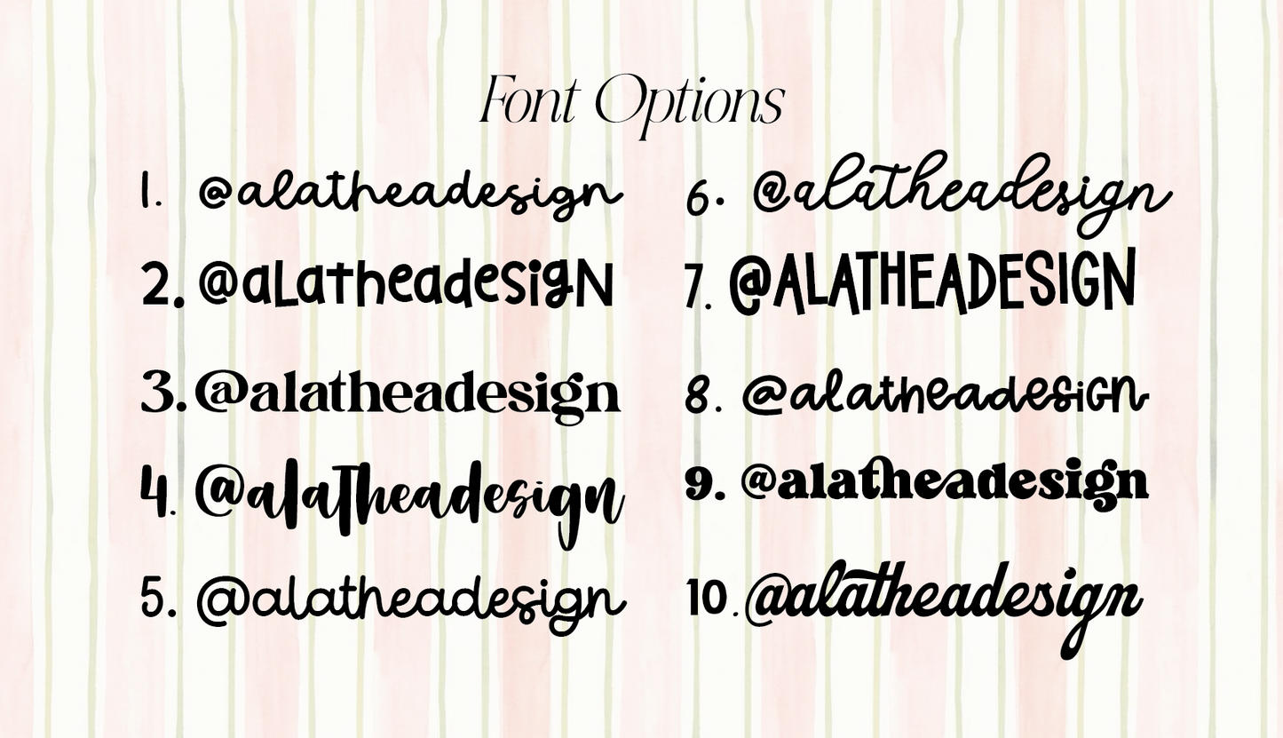Business Social Media / Website Acrylic Watermark